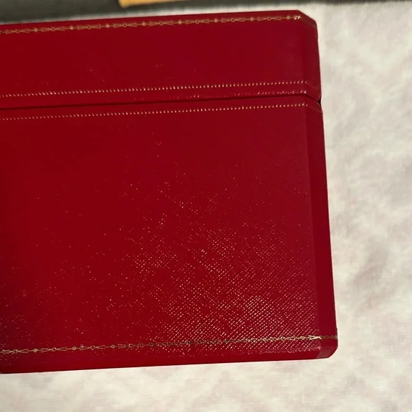 Cartier Red Jewelry Box with Gold Hardware - Picture 11 of 13